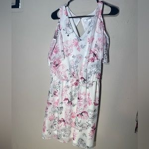 White House Black Market Dress fully lined  Cold Shoulder Dress Knee Length